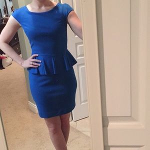 Royal Blue Peplum Dress
